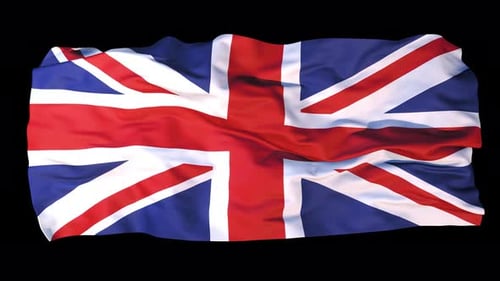 Waving Union Jack Flag Animation