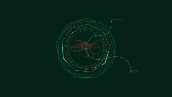 HUD for Scifi Interface with an Alien Sample, Overlays Motion Graphics ...