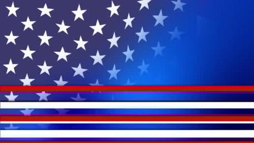 USA Colors Stars and Glowing Stripes Abstract Grunge Blot Background Independence Day Concept