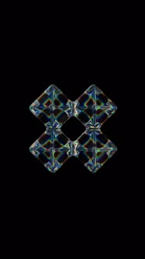 Abstract Crystalline Cubes Morphing and Rotating Loop