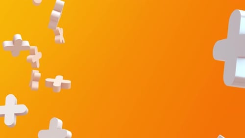 Hintergrundanimation mit Falling Plus-Schildern