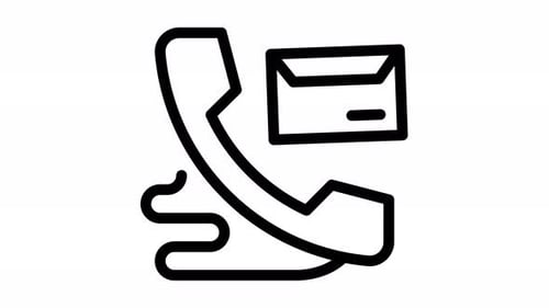 contact us line icon animation