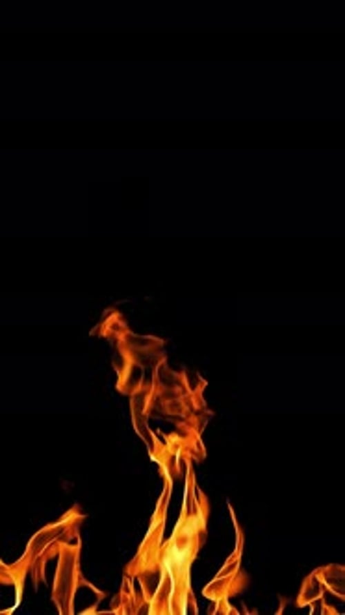 Vertikale Ansicht der Feuerflamme in Filmmusik