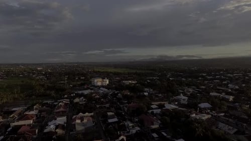 Aerial beautiful city view