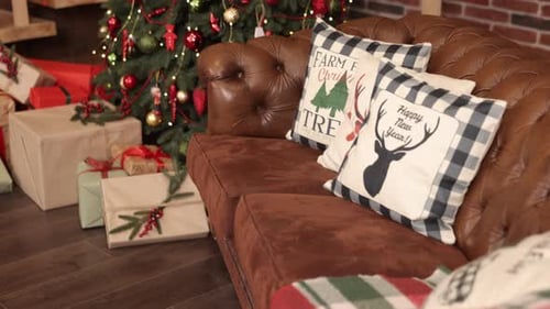 Cozy Christmas Tree and Gift Arrangement