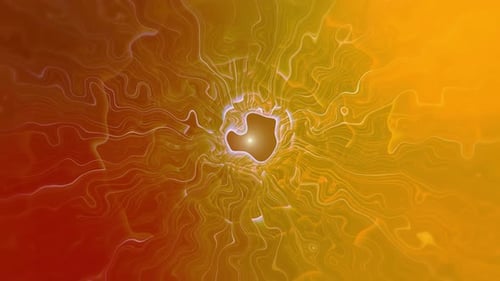 Fond Trippy Waves rouge et jaune 4K