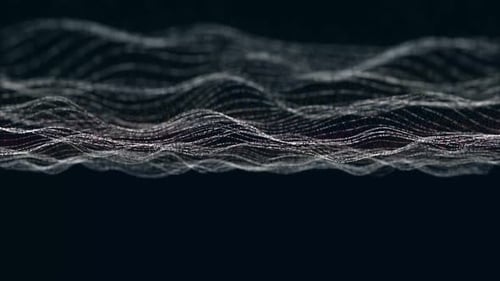 Abstract Digital Particle Waves Flowing Background