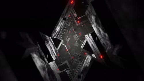 Animation 3D en boucle transparente Tiny Tunnel SciFi VJ
