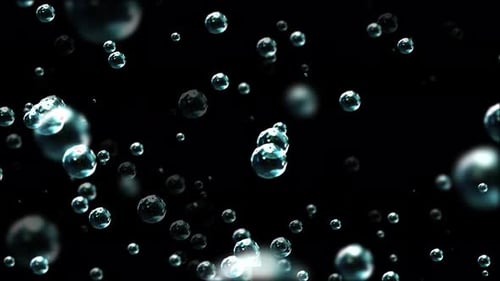 Rising Transparent Bubbles Loop Background