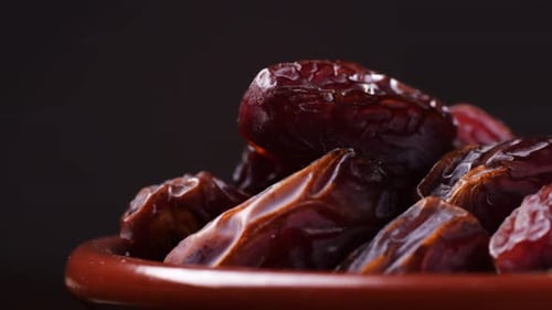 Fresh Dates Fruits Close Up on Kitchen Close Up in Supermarket Eating Dried Fruits Vegan Vegetarian