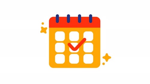 Calendário com uma marca vermelha no centro