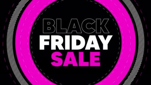 Grafikelement zum Black Friday-Verkauf. Flash-Banner-Designhintergrund 4K-Animation V3