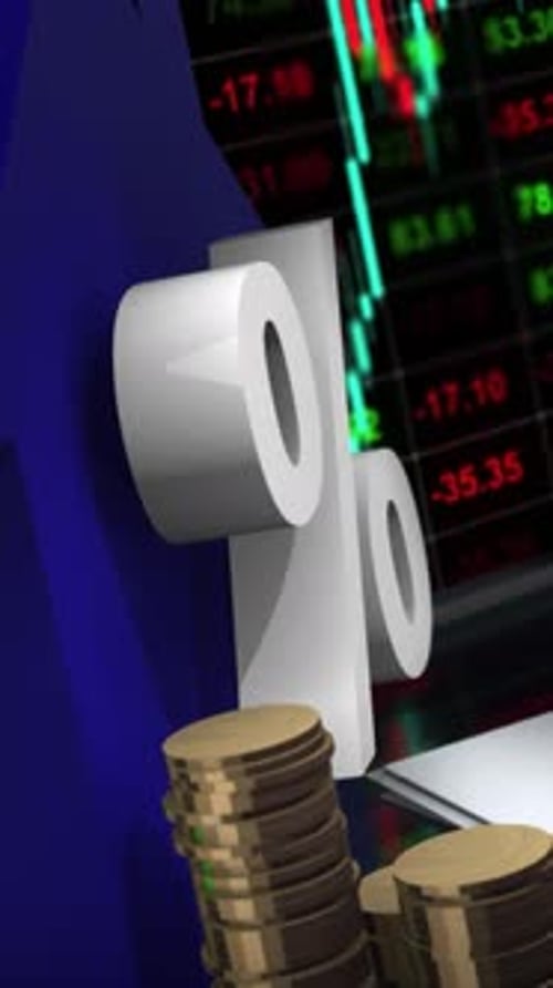 Interest Rate Investment Concept Background Vertical