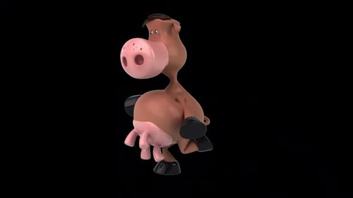 Fun 3D cartoon cow (with alpha channel)