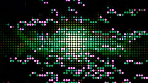 Dynamic Glowing Pixel Grid Abstract Background Animation