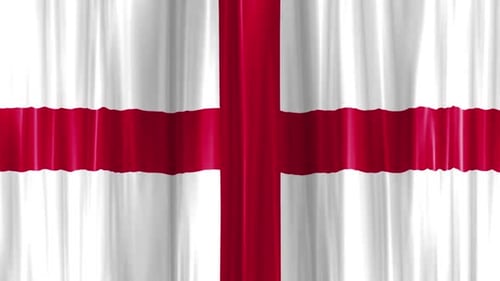 Waving England Flag Seamless Loop Animation