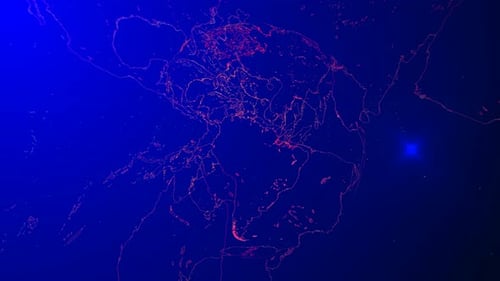Futuristic Digital Earth Global Data Network Animation