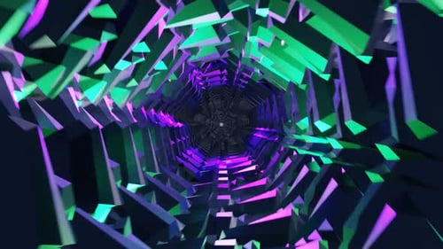 Metallic tube sci-fi background. Tunnel teleportation.