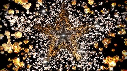Silver Gold Star Particles