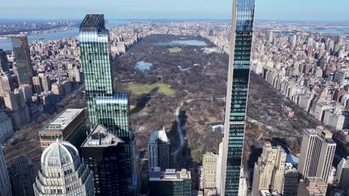 New York Skyline At Manhattan In New York United States.