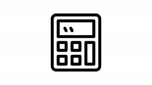 calculator line icon animation