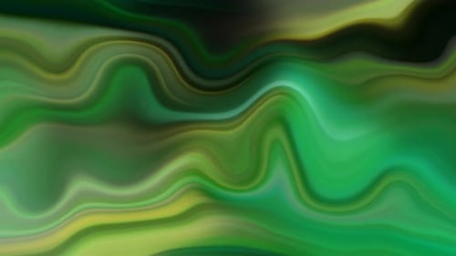 Flowing Green Abstract Liquid Wave Seamless Loop