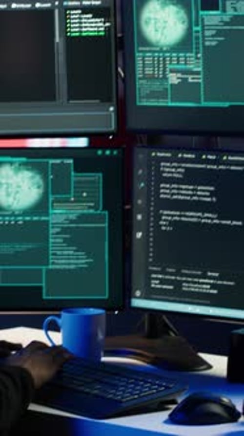 Vertical Video Hacker Receiving Access Denied Error Message While Trying to Do Espionage