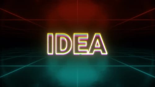 Fondo retro de animación de ideas