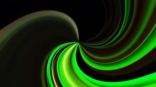 Abstract Swirling Green Lines Vortex Motion Background