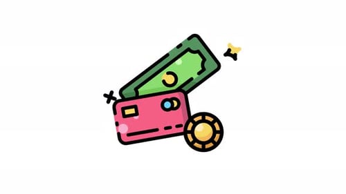 Animated Flat Design Financial Payment Icon