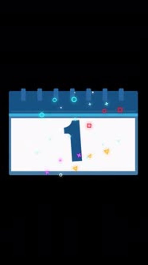 Flat Calendar Motion Graphics Animation Vertical On Alpha Channel