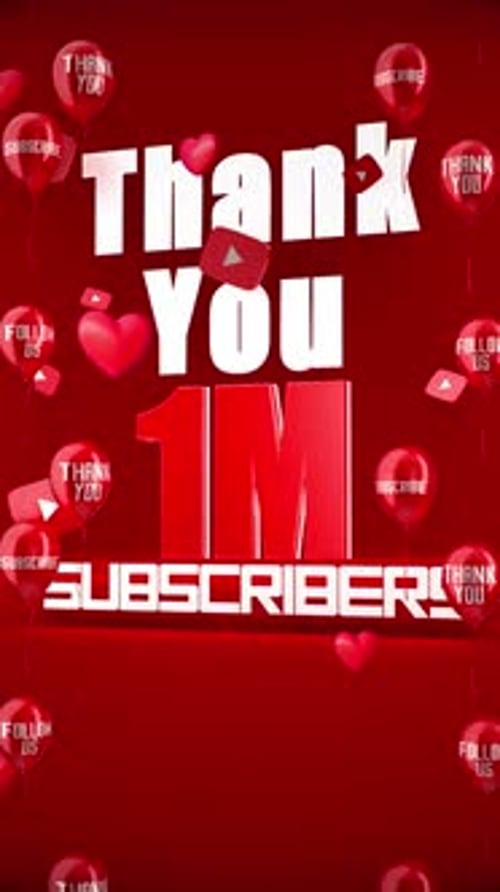 Youtube Subscribers Intro Thank You 1 Million Subscribers