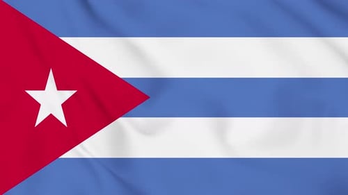Waving Cuban Flag Seamless Loop Animation
