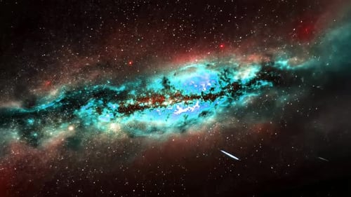 Abstract Space Nebula Galaxy Fly Through Background