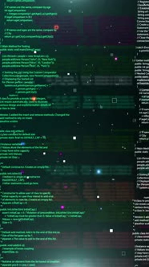 Futuristic Programming Data Stream Interface High Tech Display of Digital Information Flow and