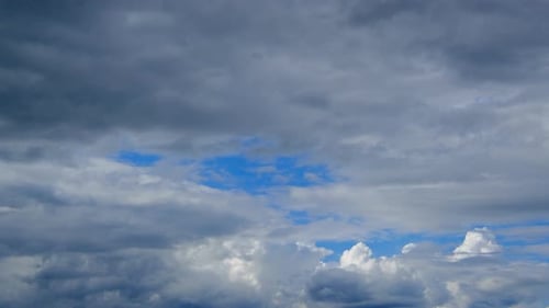 Time Lapse of Clouds Moving Across Blue Sky