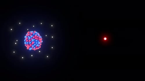 3D Atomic Nucleus Fission Reaction Animation