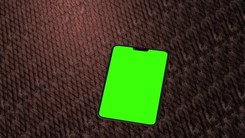 pantalla verde de tableta de animación