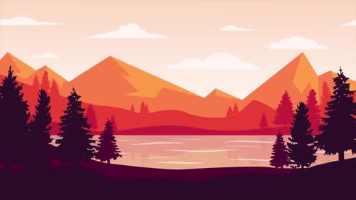 Colorful Mountain Landscape