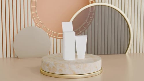 Elegant 3D Product Mockup Display with Modern Abstract Background