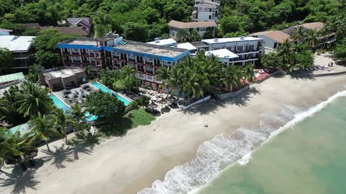 Town Resort Complex with Hotel Buildings Overlooking Ocean