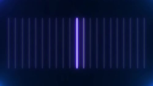 Abstract Neon Glowing Vertical Lines Loop Background