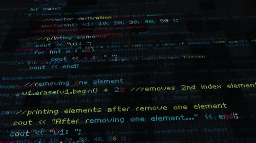 Código de programación de computadoras en ejecución 1