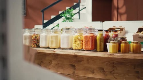 Various Bulk Items in Reusable Jars at Zero Waste Eco Store