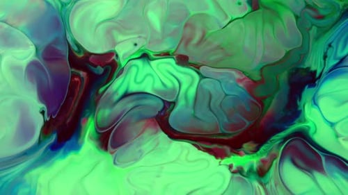 Abstract Colorful Paint Swirls and Textures