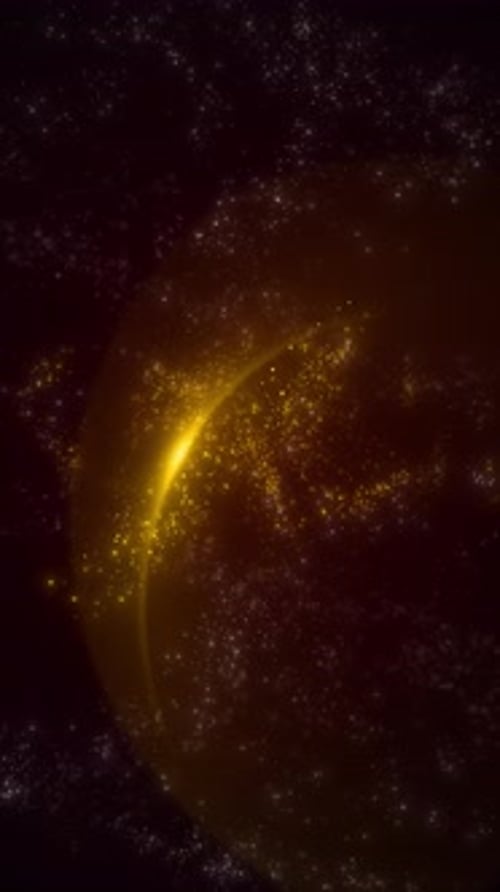Abstract Golden Particle Swirl Loop Background