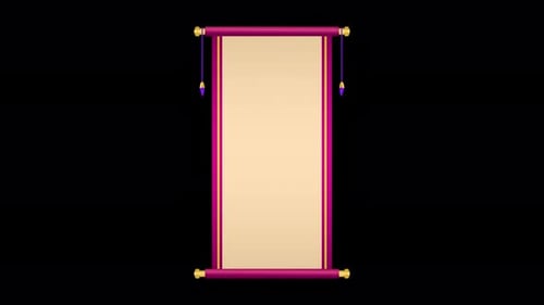 Scrolls Unroll. Unrolling scrolls Video. Old paper scroll texture. Scroll on alpha channel.