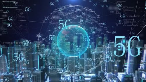 Internet Cities Covered By 5g Communication Network Signals