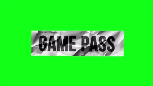 Game Pass Paper Style Headline Title Green Screen 4K