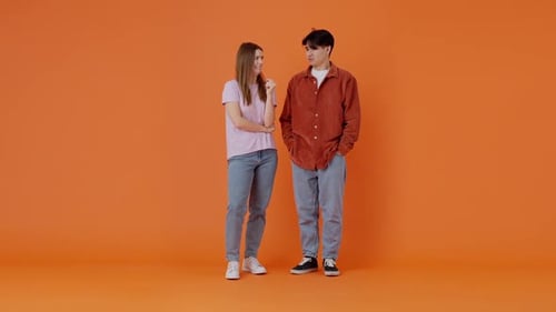 Young Couple of European Lady and Asian Guy Rejects Proposal